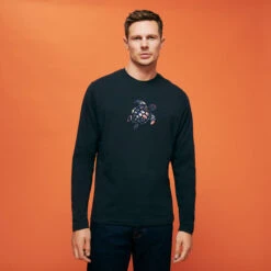 Vilebrequin Men Cotton T-Shirt Solid -Outdoor Beach & Swimwear ALEC3P99 390 frontworn 3920x3920 1