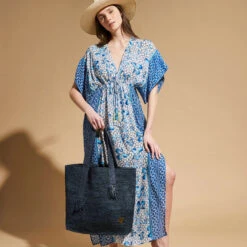 Women Long Kaftan Iris Lace- Vilebrequin X Poupette St Barth -Outdoor Beach & Swimwear AMAU3X21 301 supp1 3920x3920 1