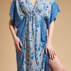 Women Long Kaftan Iris Lace- Vilebrequin X Poupette St Barth -Outdoor Beach & Swimwear AMAU3X21 301 supp2 3920x3920 1