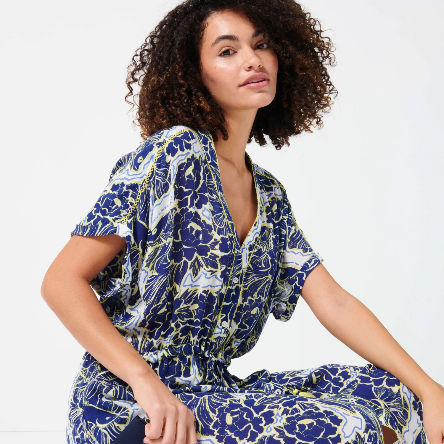 Women Maxi Dress Hidden Fishes - Vilebrequin X Poupette St Barth 9 Women Maxi Dress Hidden Fishes - Vilebrequin X Poupette St Barth - Image 7