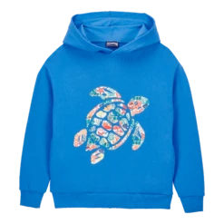 Vilebrequin Boys Hoodie Sweatshirt Turtle Printed Fonds Marins Multicolores