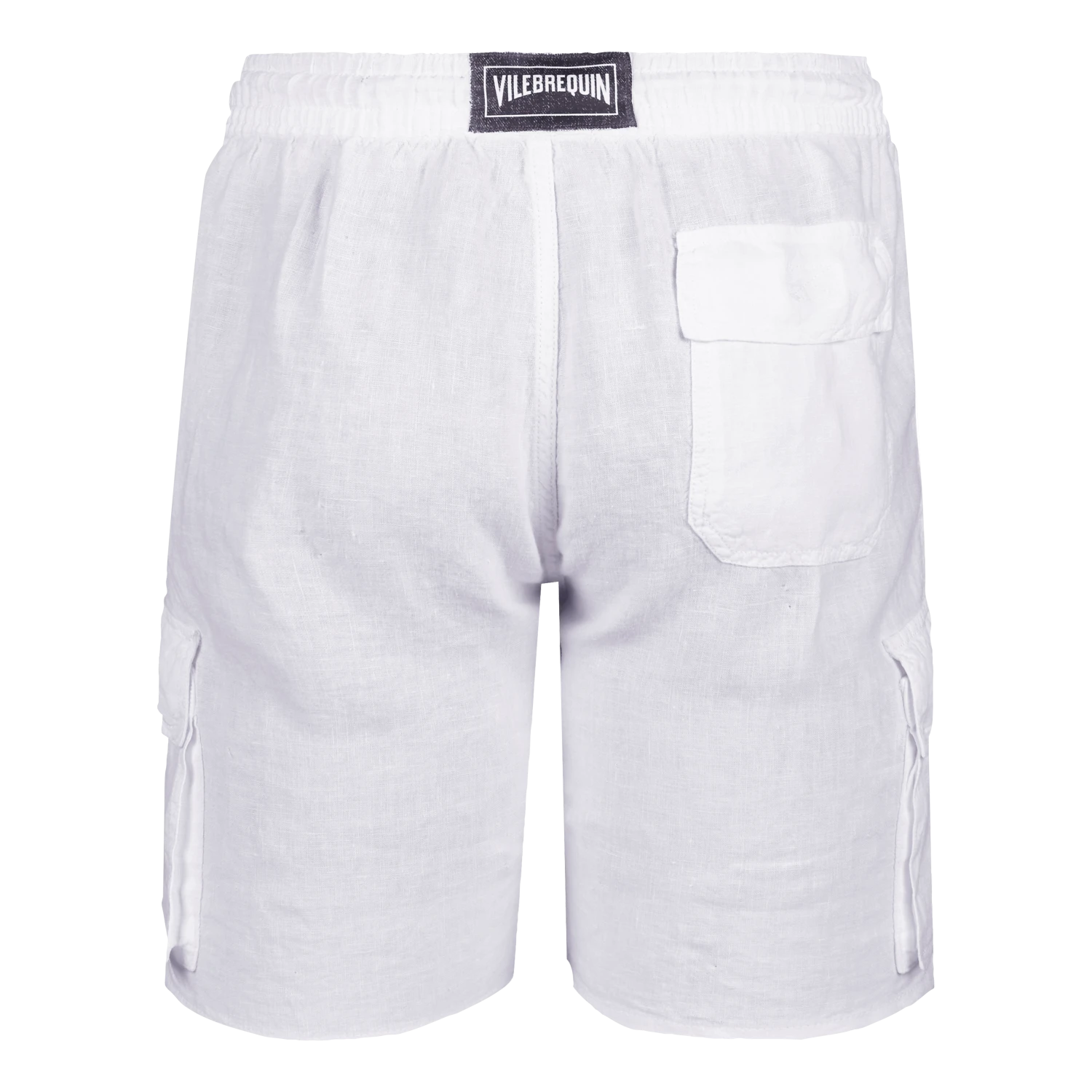 Vilebrequin Men Cargo Linen Bermuda Shorts Solid 4 Vilebrequin Men Cargo Linen Bermuda Shorts Solid - Image 2