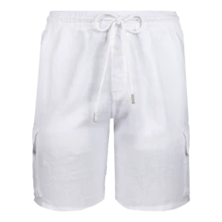 Vilebrequin Men Cargo Linen Bermuda Shorts Solid