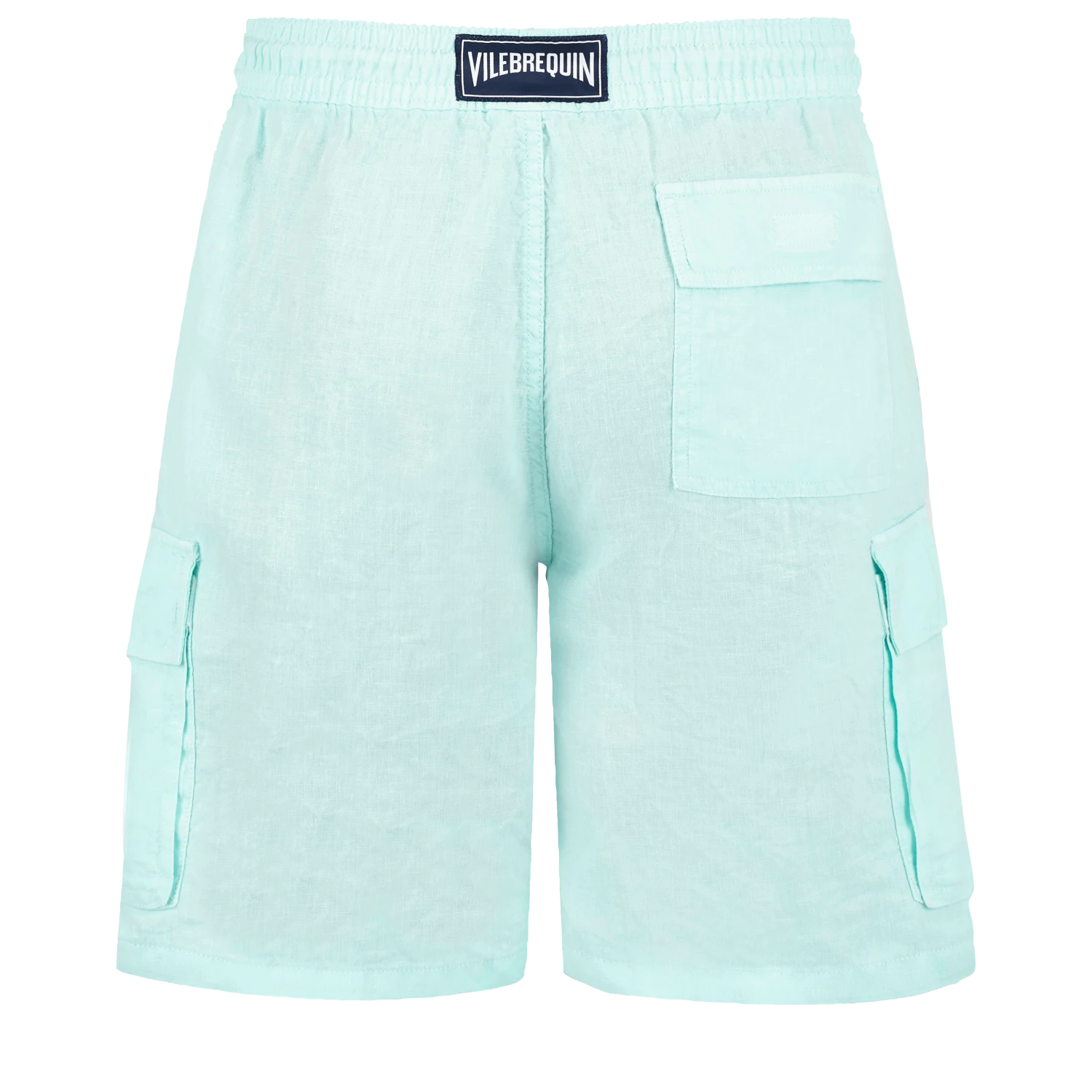 Vilebrequin Men Linen Bermuda Shorts Cargo Pockets 4 Vilebrequin Men Linen Bermuda Shorts Cargo Pockets - Image 2