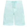 Vilebrequin Men Linen Bermuda Shorts Cargo Pockets -Outdoor Beach & Swimwear BAIU3U01 373 front 3920x3920 1