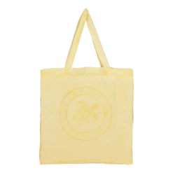 Vilebrequin Linen Turtle Unisex Tote Bag Mineral Dye