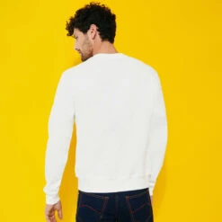 Vilebrequin Men Cotton Pullover Solid -Outdoor Beach & Swimwear BNDC3P44 003 backworn 3920x3920 1