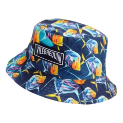 Vilebrequin Unisex Linen Bucket Hat Piranhas