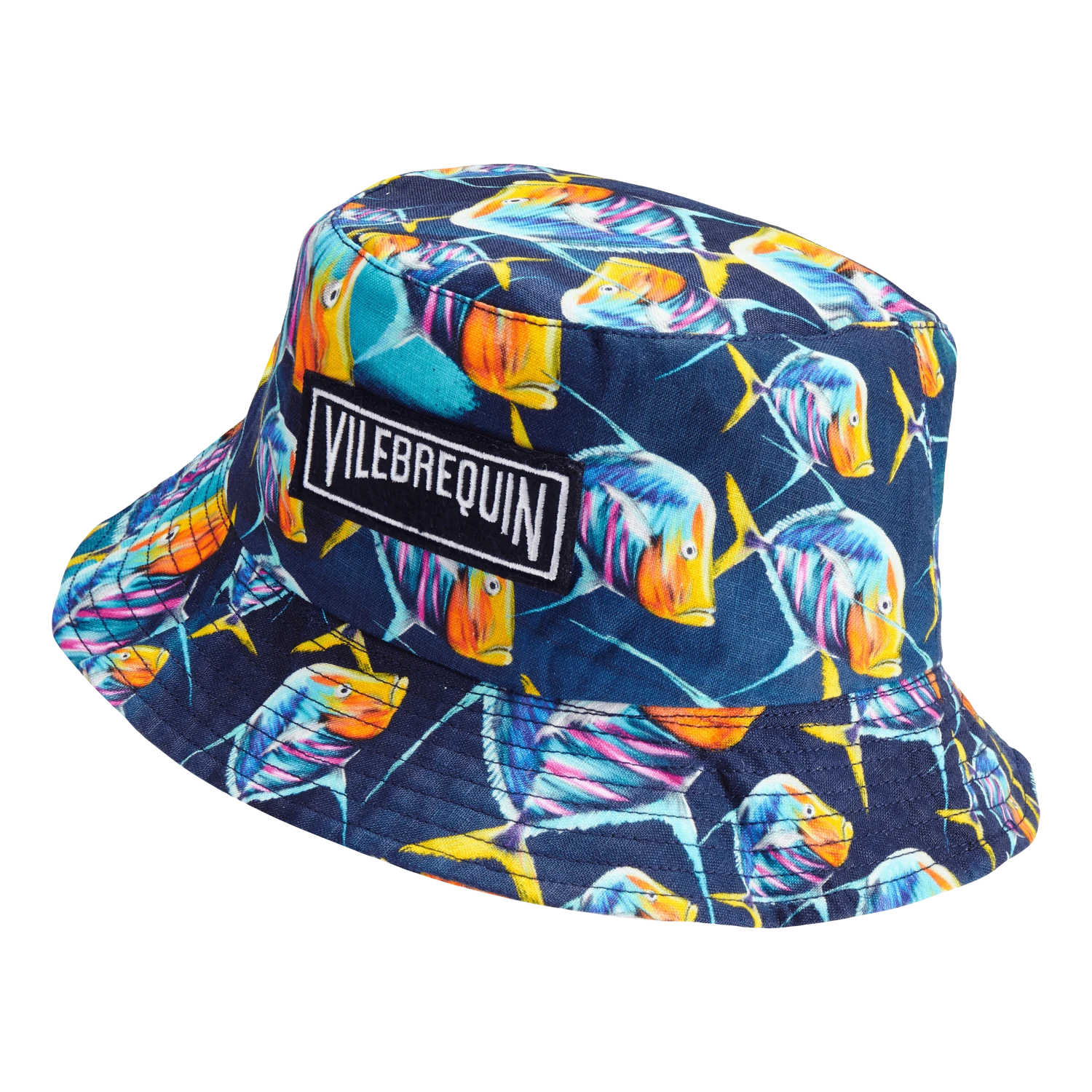 Vilebrequin Unisex Linen Bucket Hat Piranhas 3 Vilebrequin Unisex Linen Bucket Hat Piranhas