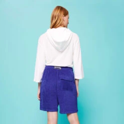 Vilebrequin Unisex Terry Bermuda Solid -Outdoor Beach & Swimwear BOLC3Q02 354 backworn 3920x3920 1