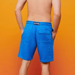 Men Bermuda Gradient Embroidered Logo - Vilebrequin X The Beach Boys -Outdoor Beach & Swimwear BOLZ3P10 367 backworn 3920x3920 1