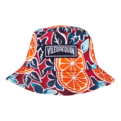 Vilebrequin Unisex Linen Printed Hat Presse Citron