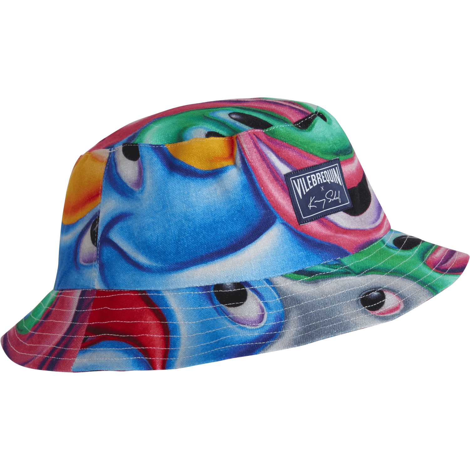 Men Bucket Hat Faces In Places - Vilebrequin X Kenny Scharf 3 Men Bucket Hat Faces In Places - Vilebrequin X Kenny Scharf