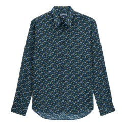 Vilebrequin Unisex Cotton Voile Summer Shirt Micro Tortues Rainbow