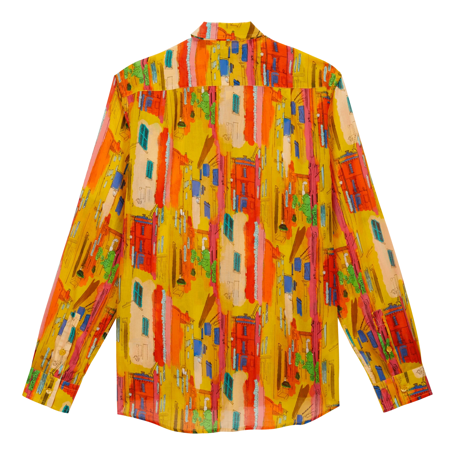 Vilebrequin Unisex Cotton Voile Lightweight Shirt Sunny Streets 4 Vilebrequin Unisex Cotton Voile Lightweight Shirt Sunny Streets - Image 2