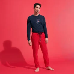 Vilebrequin Men Corduroy Large Lines Jogging Pants Solid -Outdoor Beach & Swimwear CLMC3V72 200 supp2 3920x3920 1