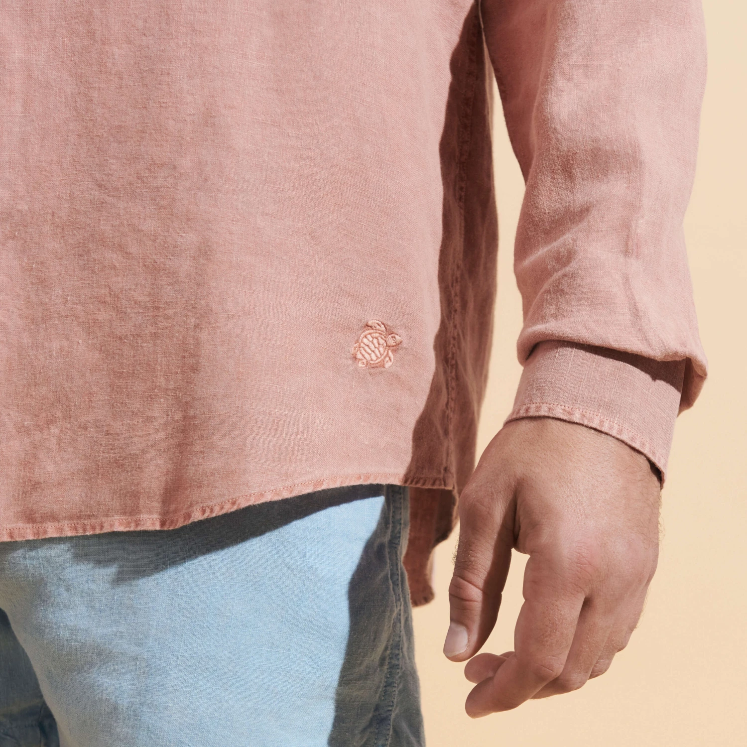 Vilebrequin Men Linen Shirt Solid 7 Vilebrequin Men Linen Shirt Solid - Image 5