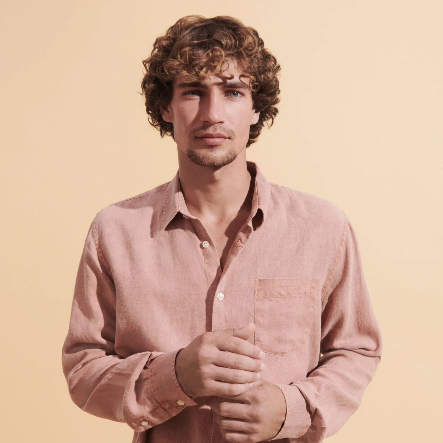 Vilebrequin Men Linen Shirt Solid 8 Vilebrequin Men Linen Shirt Solid - Image 6