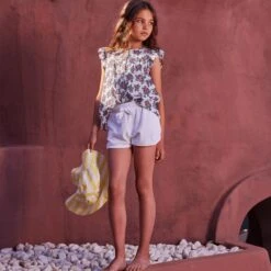 Vilebrequin Girls Terry Short Solid -Outdoor Beach & Swimwear DGIU3Q68 010 frontworn 3920x3920 1