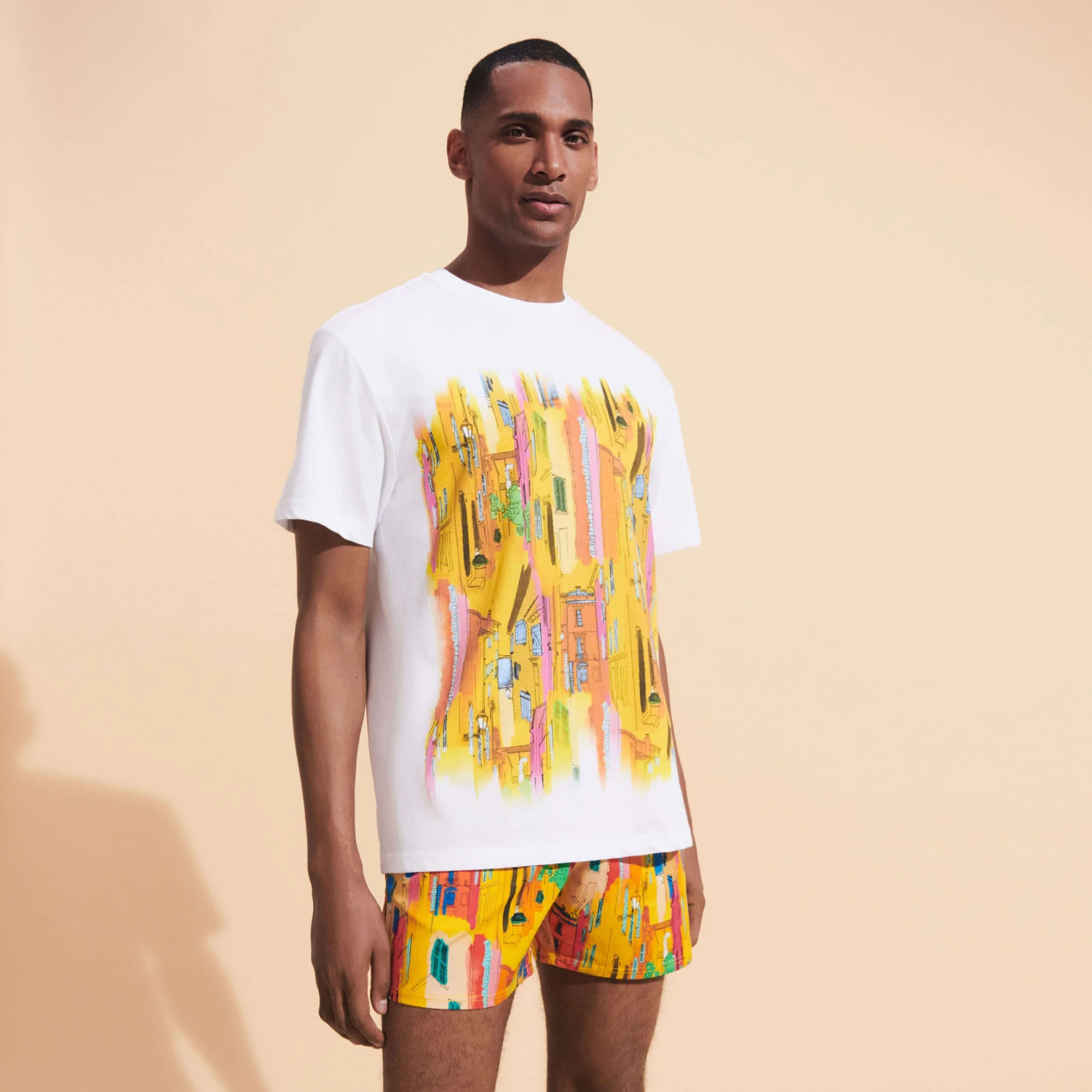 Vilebrequin Men Organic Cotton T-shirt Sunny Streets 5 Vilebrequin Men Organic Cotton T-shirt Sunny Streets - Image 3