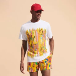 Vilebrequin Men Organic Cotton T-shirt Sunny Streets 13 Vilebrequin Men Organic Cotton T-shirt Sunny Streets -Outdoor Beach & Swimwear EDTH3P06 010 supp2 3920x3920 1