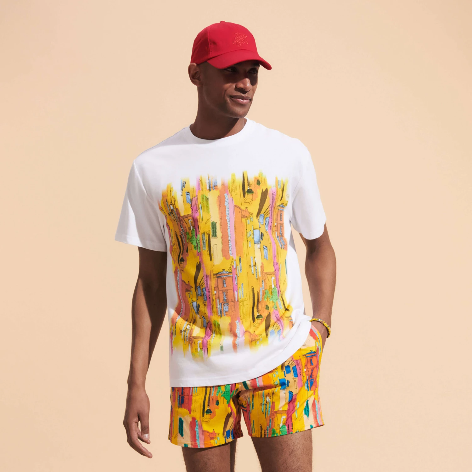 Vilebrequin Men Organic Cotton T-shirt Sunny Streets 8 Vilebrequin Men Organic Cotton T-shirt Sunny Streets - Image 6