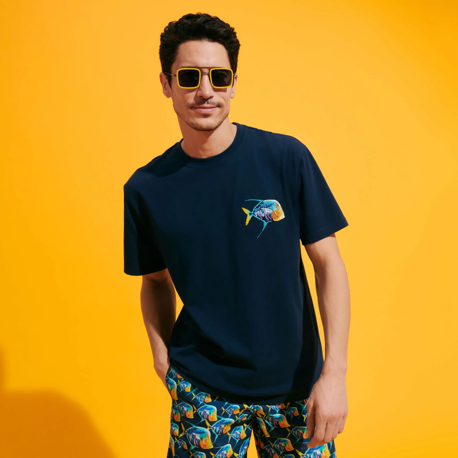 Vilebrequin Men Organic Cotton T-shirt Piranhas 8 Vilebrequin Men Organic Cotton T-shirt Piranhas - Image 6