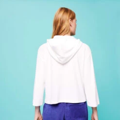 Vilebrequin Women Terry Sweatshirt Solid -Outdoor Beach & Swimwear FBIC3Q02 052 backworn 3920x3920 1