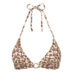Vilebrequin Women Halter Bikini Top Turtles Leopard