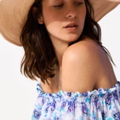 Vilebrequin Women Long Off The Shoulders Cotton Dress Flash Flowers -Outdoor Beach & Swimwear FDOC3V28 354 supp4 3920x3920 1