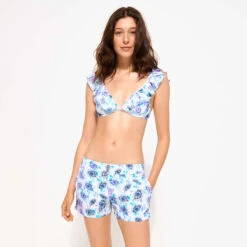 Vilebrequin Women Flatbelt Swim Short Flash Flowers 11 Vilebrequin Women Flatbelt Swim Short Flash Flowers -Outdoor Beach & Swimwear FERC3F28 354 frontworn 3920x3920 1