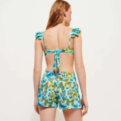 Vilebrequin Women Flatbelt Swimshort Butterflies -Outdoor Beach & Swimwear FERC3F33 333 backworn 3920x3920 1