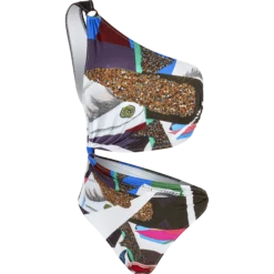 Women One-piece Asymmetric Swimsuit Séduction - Vilebrequin X Deux Femmes Noires