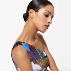 Women One-piece Asymmetric Swimsuit Séduction - Vilebrequin X Deux Femmes Noires -Outdoor Beach & Swimwear FFOU3H90 987 supp2 3920x3920 1