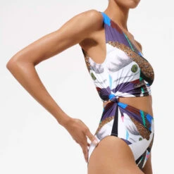Women One-piece Asymmetric Swimsuit Séduction - Vilebrequin X Deux Femmes Noires -Outdoor Beach & Swimwear FFOU3H90 987 supp3 3920x3920 1