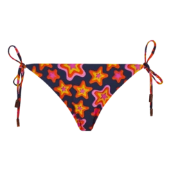 Vilebrequin Women Bikini Bottom Mini Brief To Be Tied Stars Gift