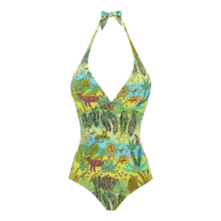 Vilebrequin Women Halter One-Piece Swimsuit Jungle Rousseau