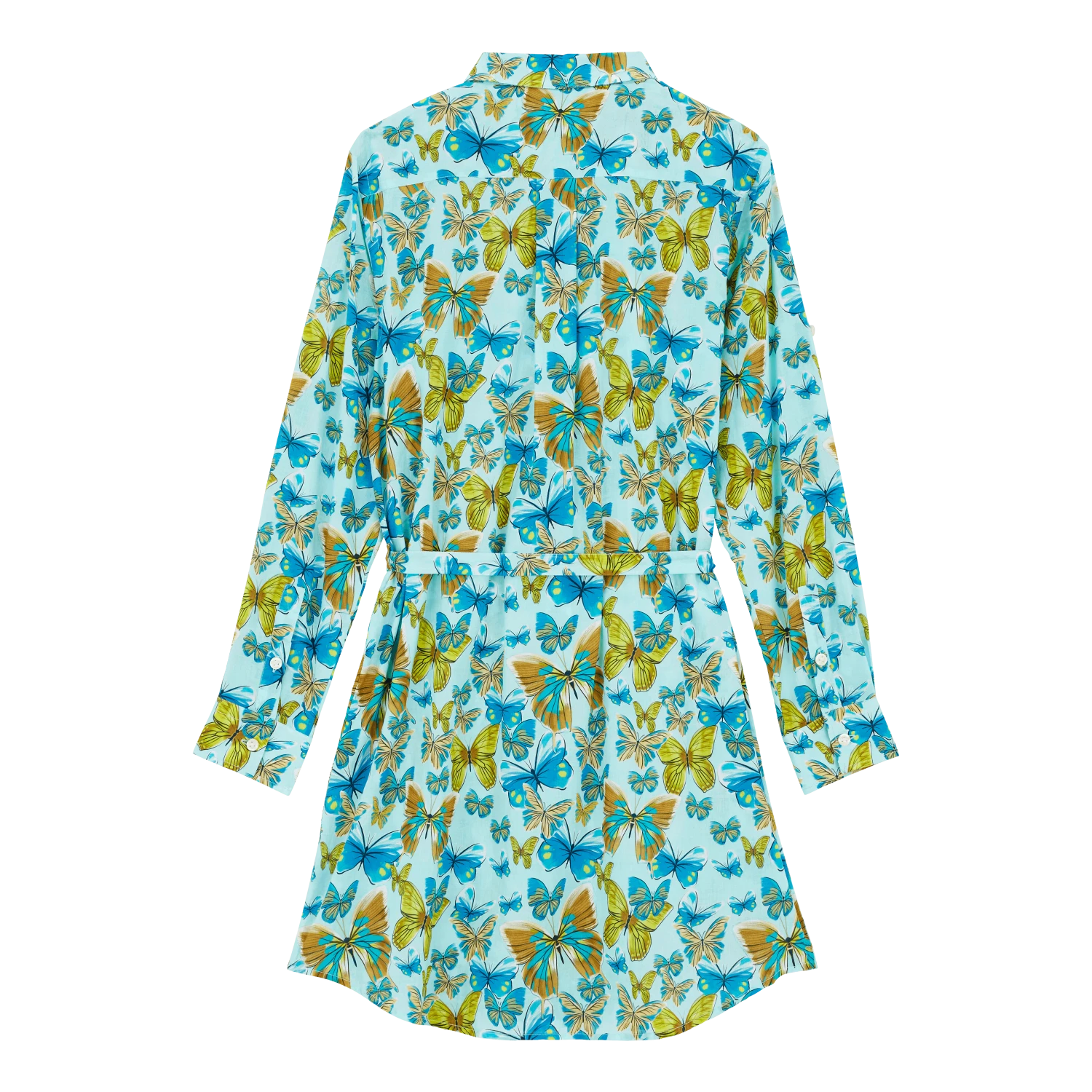Vilebrequin Women Cotton Shirt Dress Butterflies 4 Vilebrequin Women Cotton Shirt Dress Butterflies - Image 2