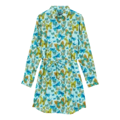 Vilebrequin Women Cotton Shirt Dress Butterflies