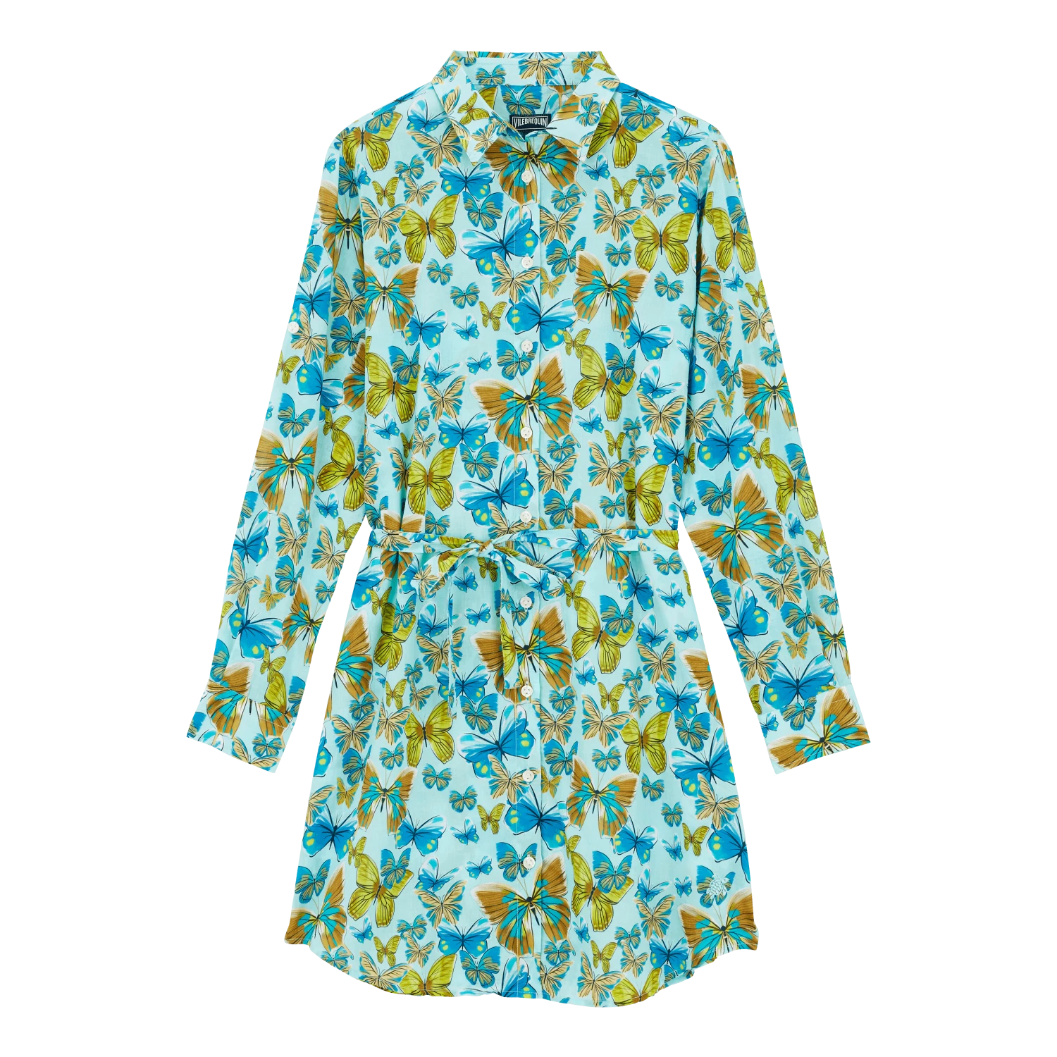 Vilebrequin Women Cotton Shirt Dress Butterflies 3 Vilebrequin Women Cotton Shirt Dress Butterflies