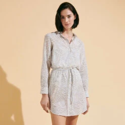 Vilebrequin Women Cotton Voile Shirt Dress Dentelles 9 Vilebrequin Women Cotton Voile Shirt Dress Dentelles -Outdoor Beach & Swimwear FNCU3V69 010 frontworn 3920x3920 1