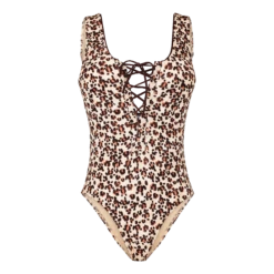 Vilebrequin Women One-piece Swimsuit Turtles Leopard