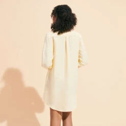 Vilebrequin Women Linen Shirt Dress Solid 11 Vilebrequin Women Linen Shirt Dress Solid -Outdoor Beach & Swimwear FRGH9U10 121 backworn 3920x3920 1