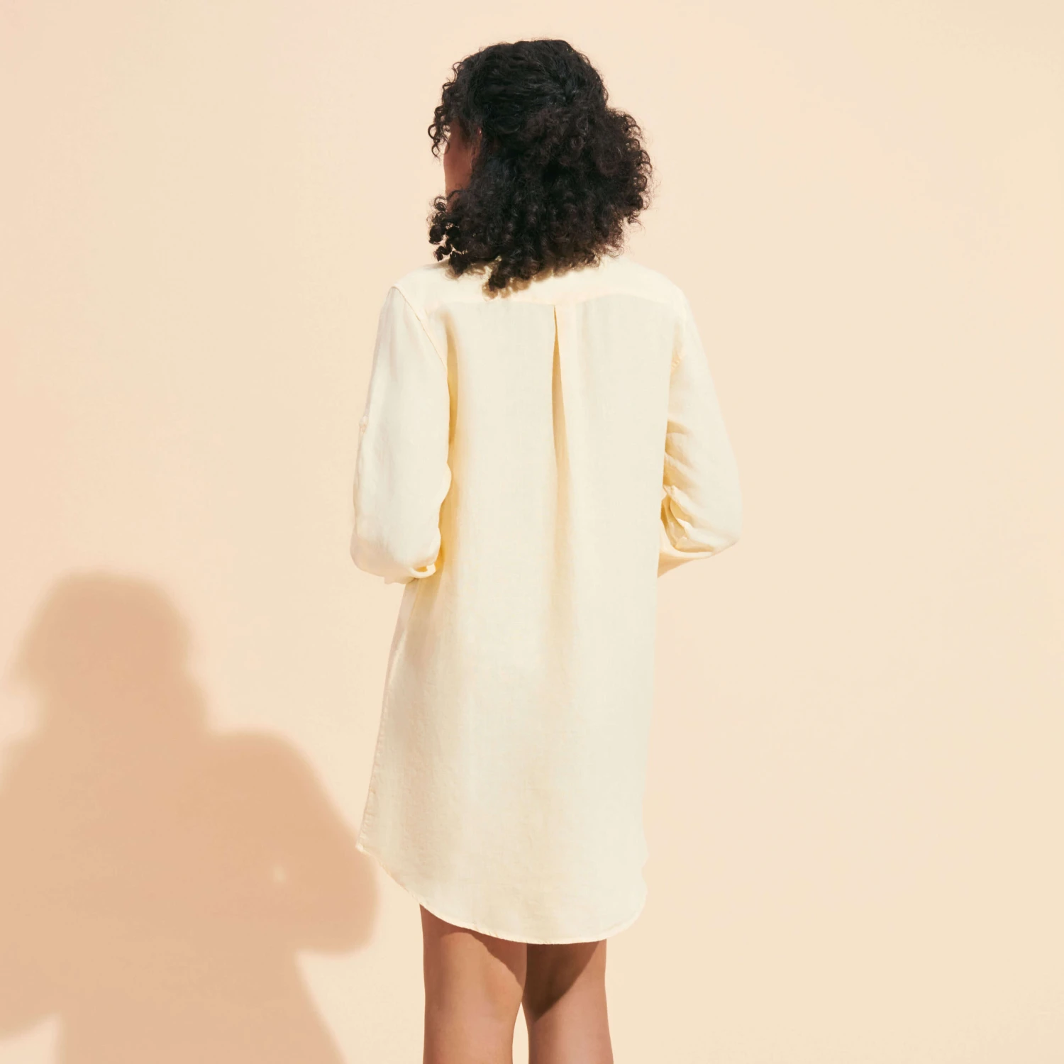 Vilebrequin Women Linen Shirt Dress Solid 6 Vilebrequin Women Linen Shirt Dress Solid - Image 4