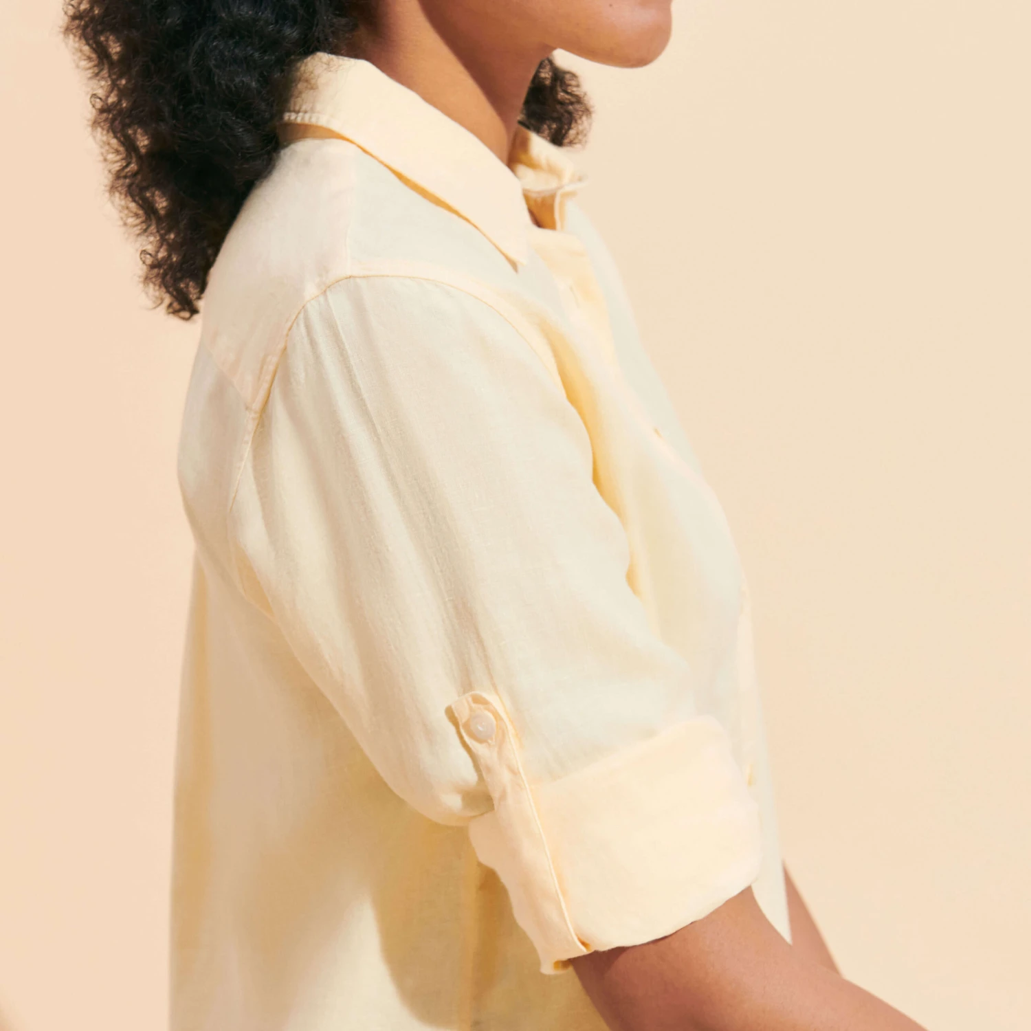 Vilebrequin Women Linen Shirt Dress Solid 7 Vilebrequin Women Linen Shirt Dress Solid - Image 5