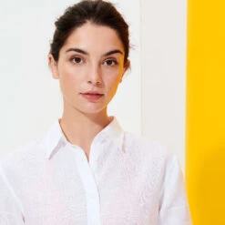 Vilebrequin Women Long Linen Shirt Solid -Outdoor Beach & Swimwear FRGP601P 010 supp1 3920x3920 1