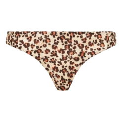 Vilebrequin Women Bikini Bottom Midi Brief Turtles Leopard