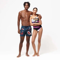 Women One-piece Asymmetric Swimsuit Passion - Vilebrequin X Deux Femmes Noires -Outdoor Beach & Swimwear FRJU3H89 990 supp2 3920x3920 1