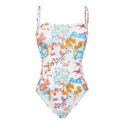 Vilebrequin Women Bustier One-Piece Swimsuit Peaceful Trees