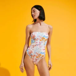Vilebrequin Women Bustier One-Piece Swimsuit Peaceful Trees -Outdoor Beach & Swimwear FTEH3H73 010 supp1 3920x3920 1